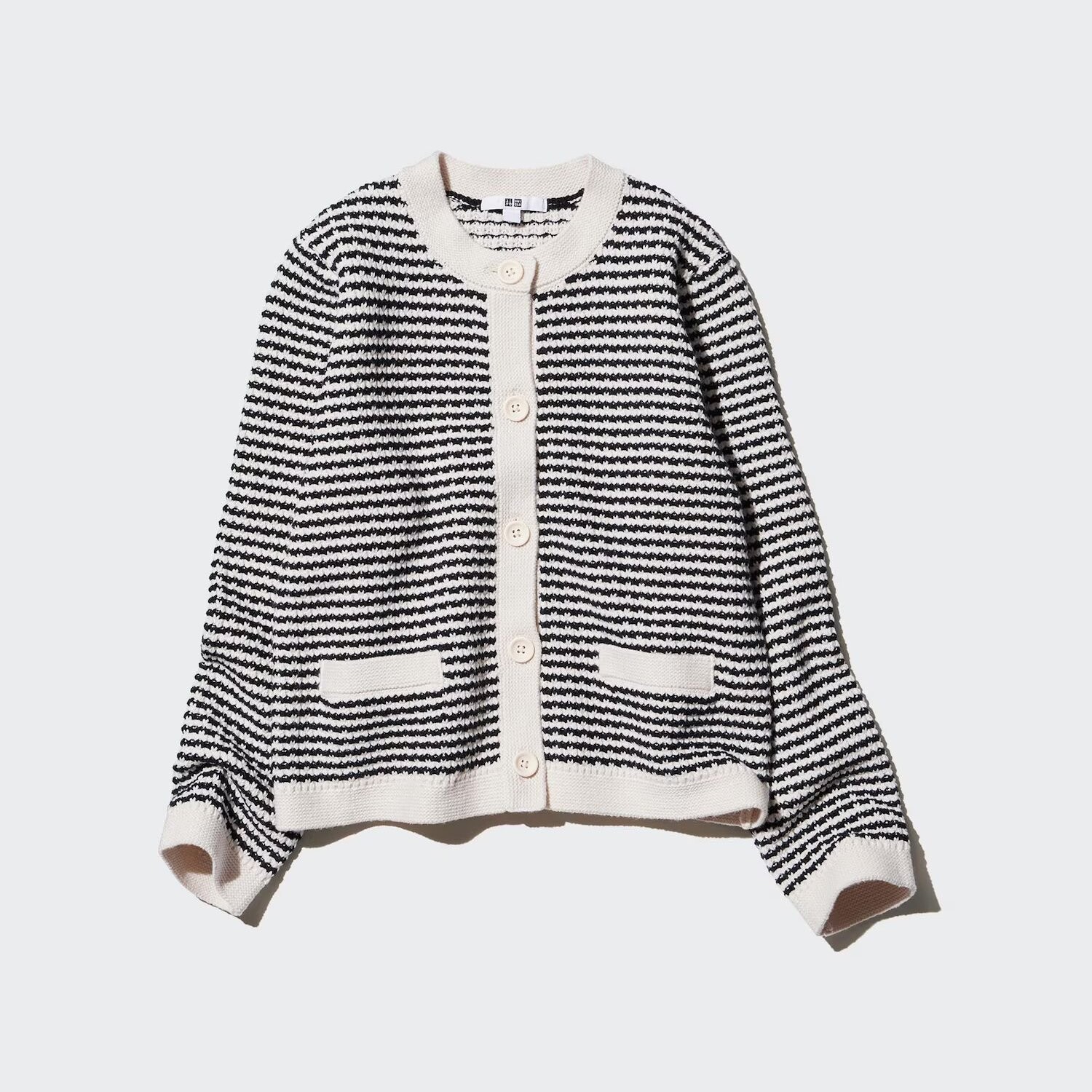 

Короткий вязаный кардиган Uniqlo, темно-синий