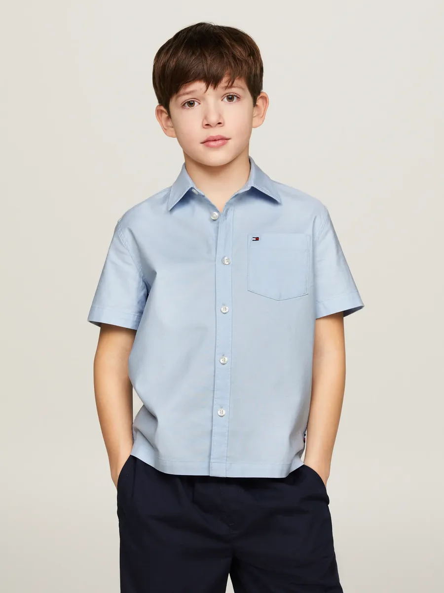 

Рубашка Tommy Hilfiger с короткими рукавами "SOLID OXFORD SHIRT S/S", дети до 16 лет, синий