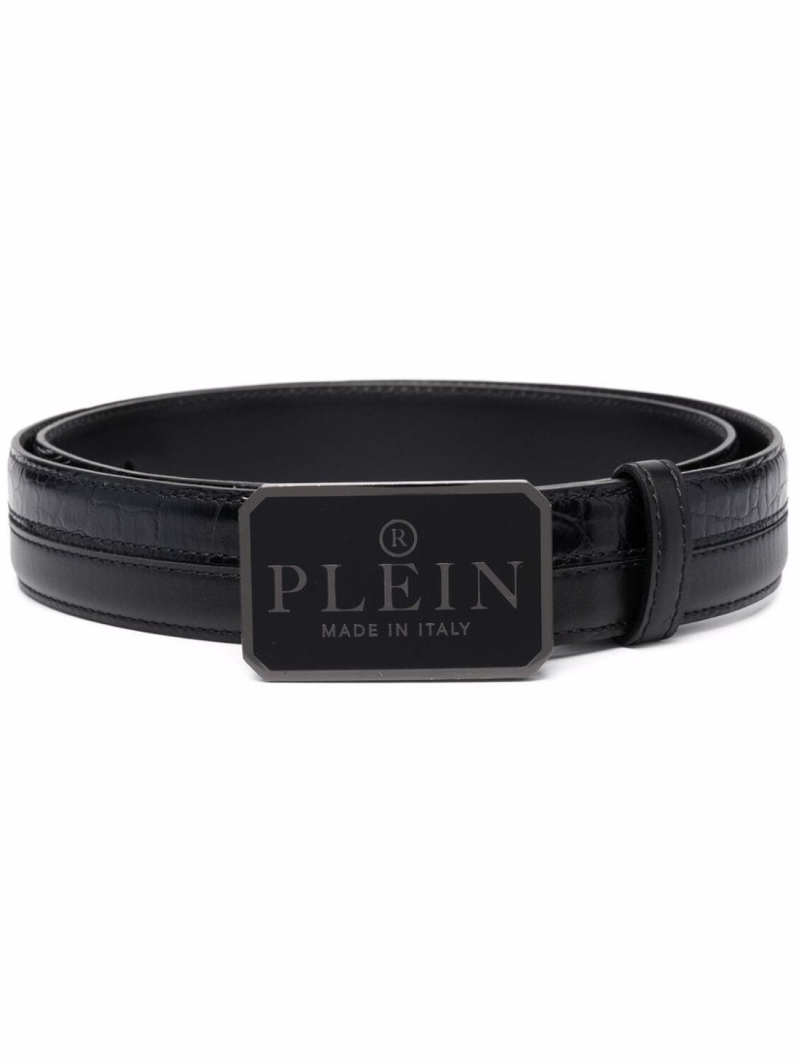 

Philipp Plein ремень с пряжкой-логотипом, черный