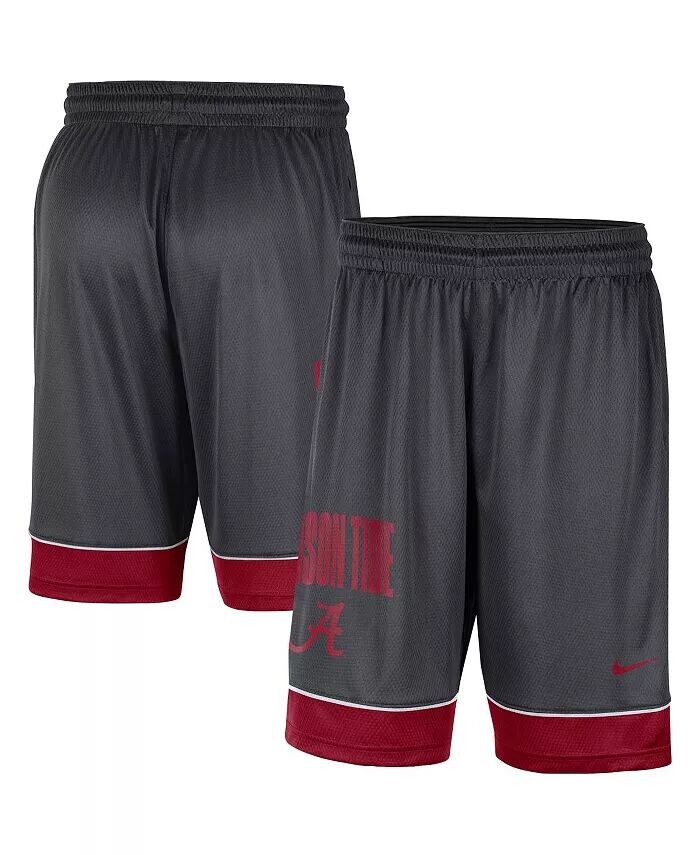 

Мужские шорты темно-серого цвета Crimson Alabama Crimson Tide Fast Break Performance Nike