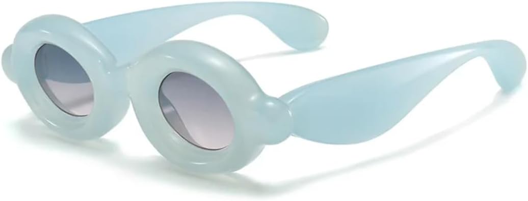 

Ретро-модные панк-очки для вечеринок, женские и мужские солнцезащитные очки в винтажном стиле с защитой от УФ-излучения UV400 для активного отдыха на открытом воздухе VFDHN, Jelly Blue