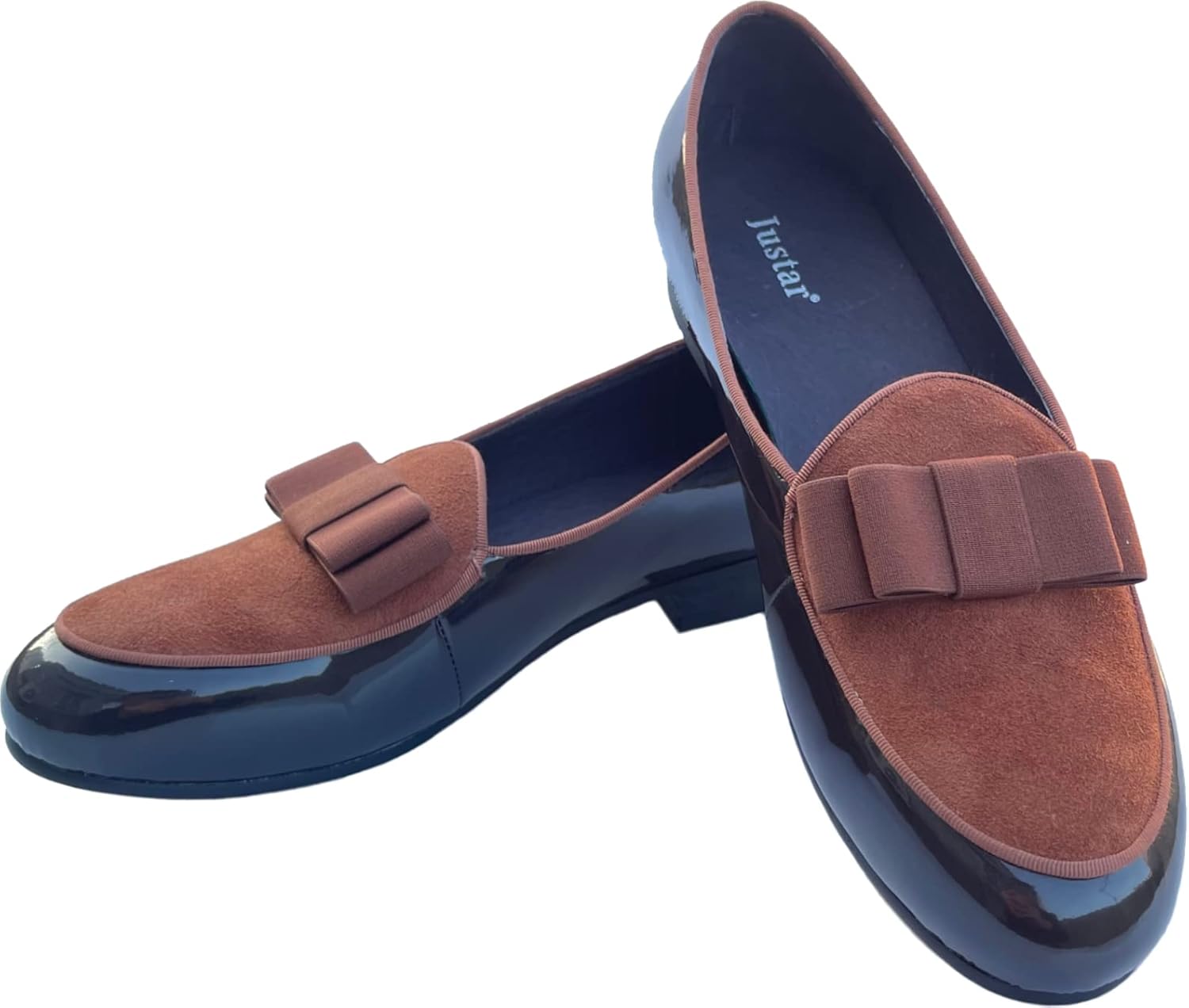 

Мужские кожаные лоферы Justar, бельгийские формальные туфли без шнурков с бантом, пенни-флэт для торжеств, коричневый