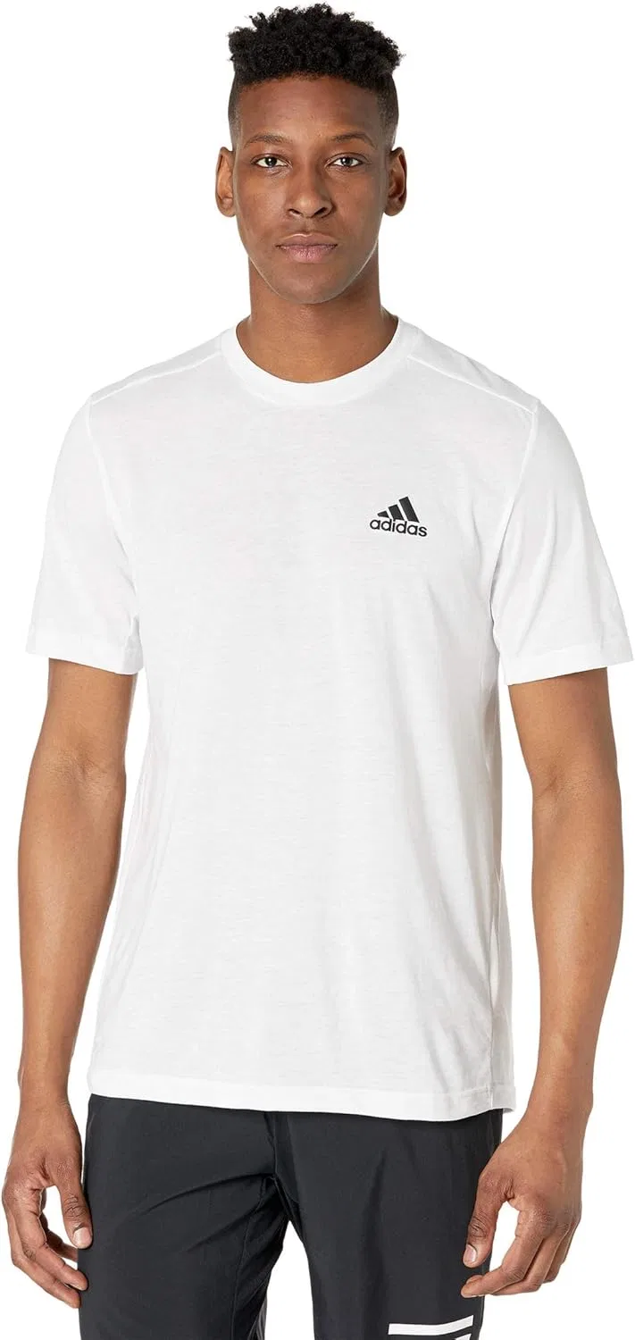 Футболка тренировочная adidas мужская, цвет White/Black — фото 2