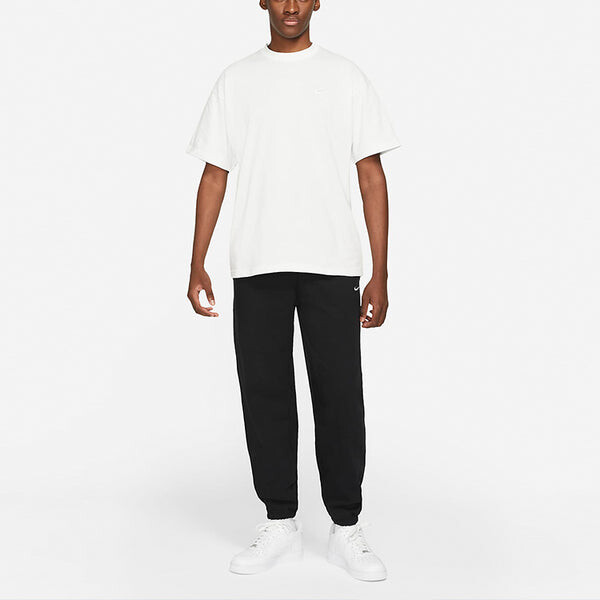 Футболка Nike Solo Swoosh Mens T-Shirt Printing Logo Solid Color Round Neck Short Sleeve White, белый — фото 2