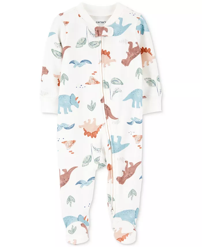 

Пижама для мальчиков Baby Boys Cotton Dinosaur Sleep & Play Carter's, белый