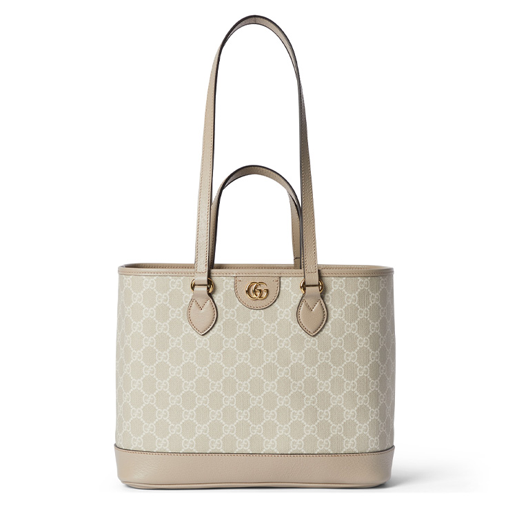 Женская сумка-шоппер Gucci Ophidia малого размера из канваса с отделкой из кожи — фото 2