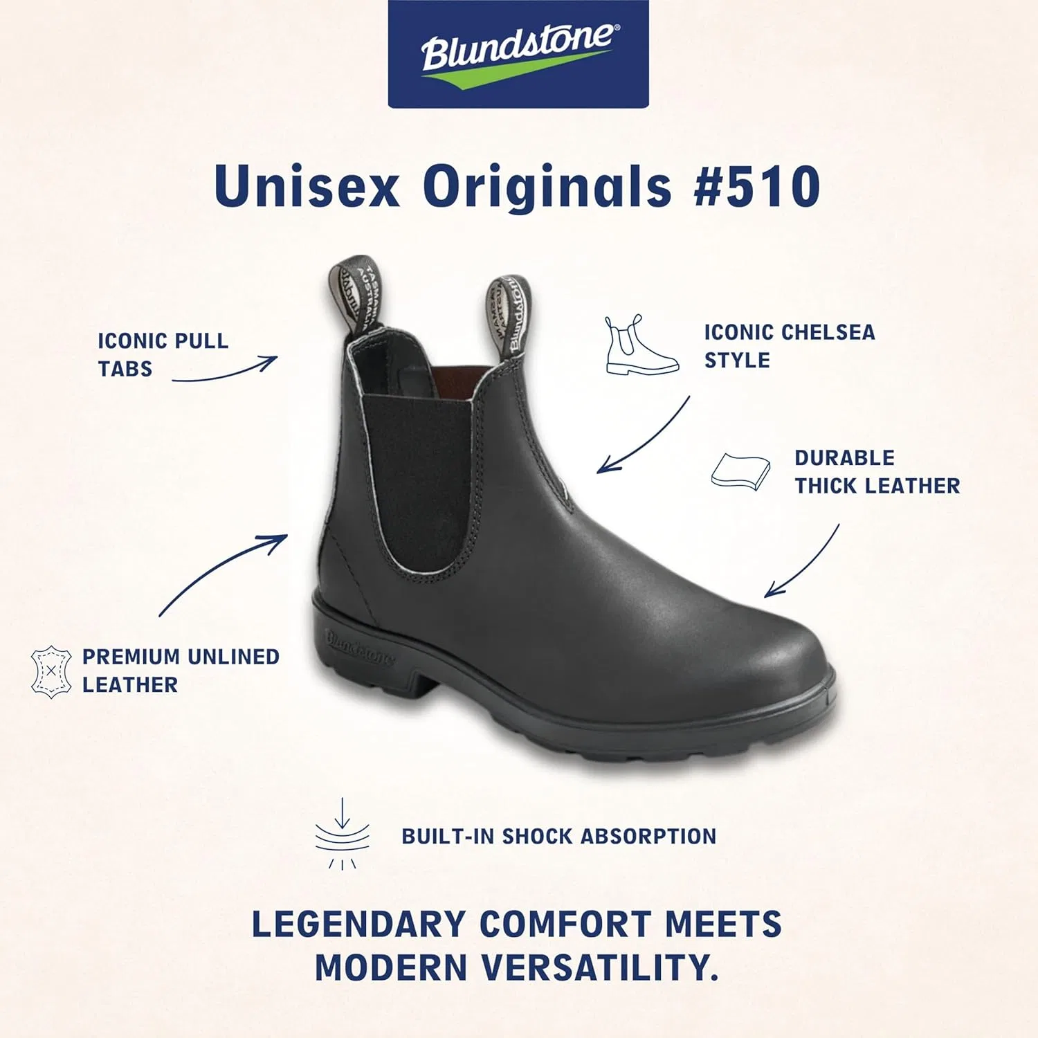 Ботинки Blundstone Original Chelsea Boots, черный — фото 4
