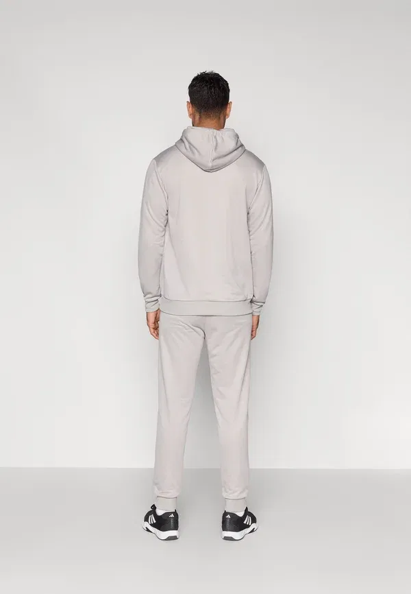 Толстовка с капюшоном Adidas Sportswear Big Logo, средне-серый меланж/черный — фото 3