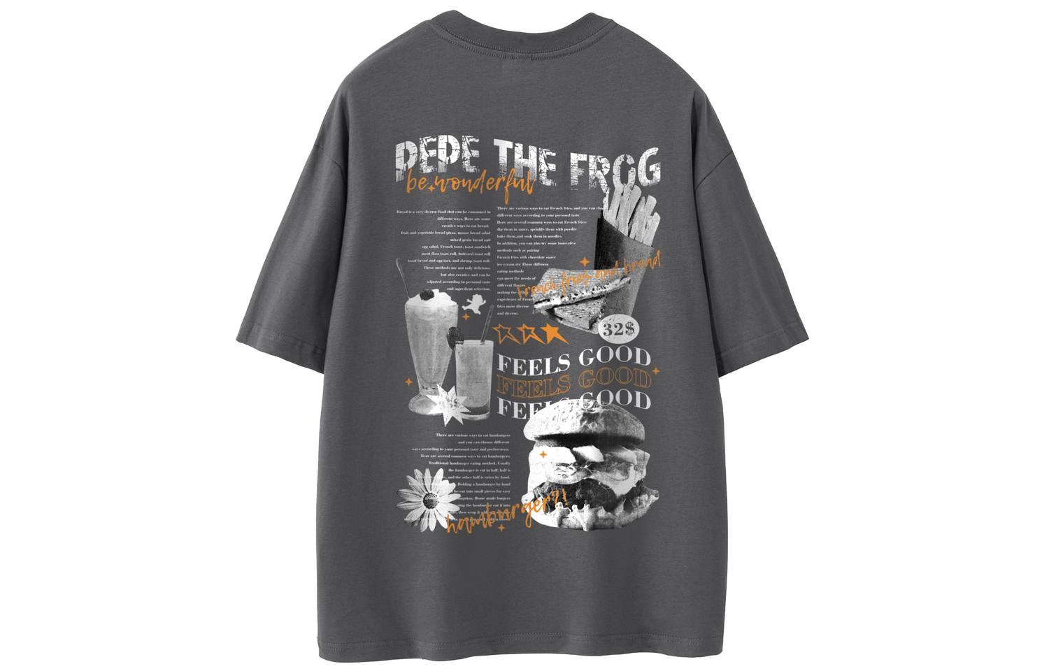 

Футболка с коротким рукавом Unisex Pepe The Frog, кремово-абрикосовая