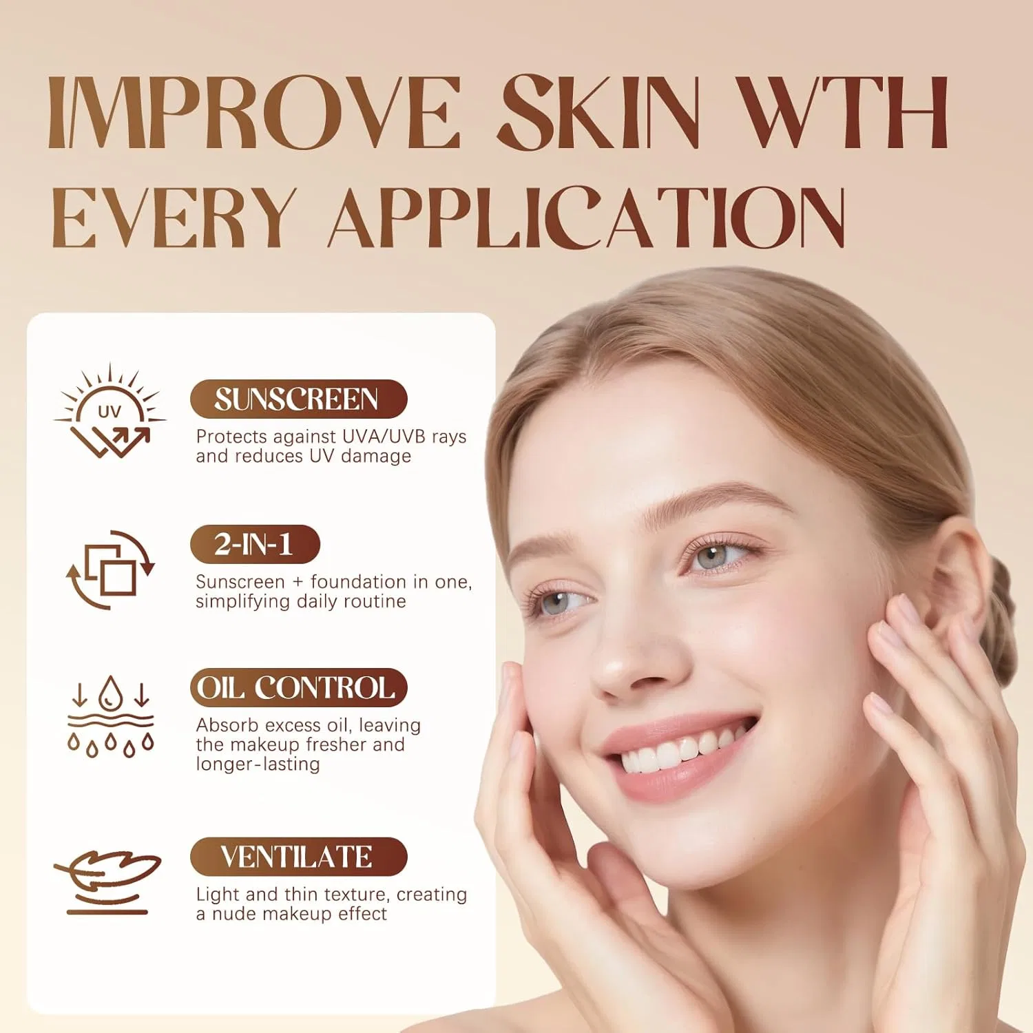 Тонирующий солнцезащитный флюид для лица SPF 40, 50 мл Crunier — фото 3