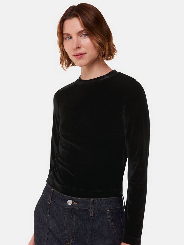 

Топ Olivia из вельвета Whistles, Black