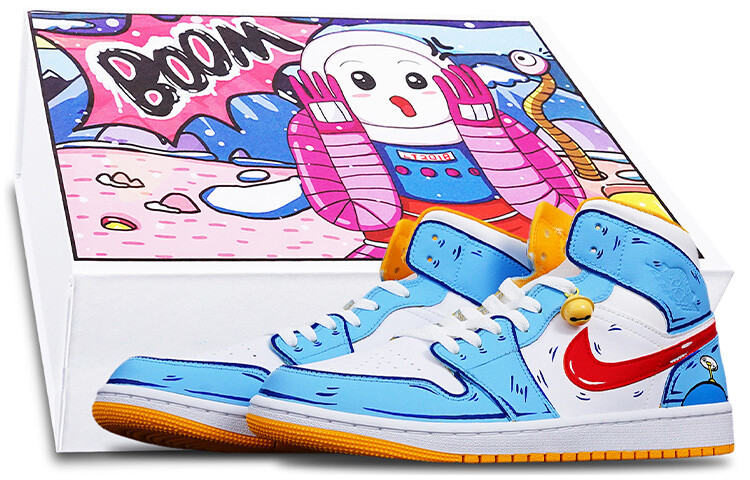 

Кроссовки Air Jordan 1 Vintage Basketball Shoes Women's Mid-Top Blue/White/Red