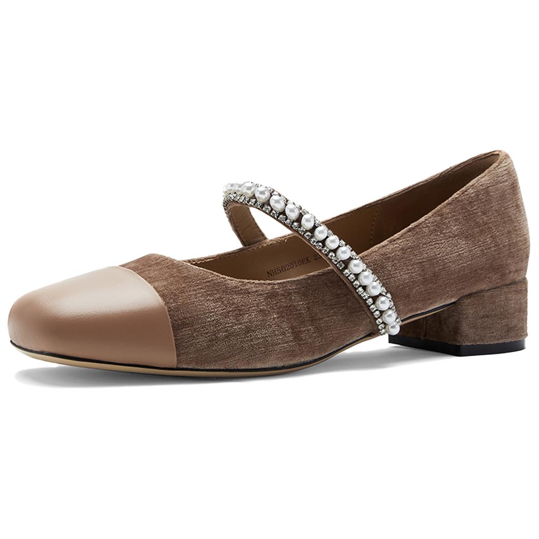 NINE WEST Черно-серые женские туфли Мэри Джейн на массивном каблуке 3,5 см, цвет Black Gray — фото 4