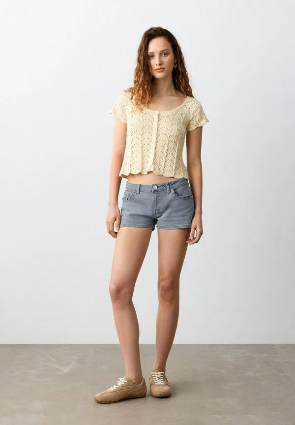 Подростковые джинсовые шорты Mango Kids, Blue Denim — фото 4