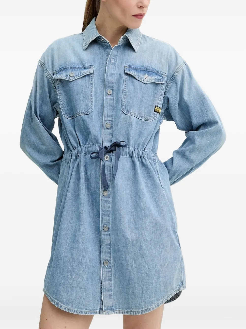 

Джинсовое платье мини с кулиской G-Star RAW, синий
