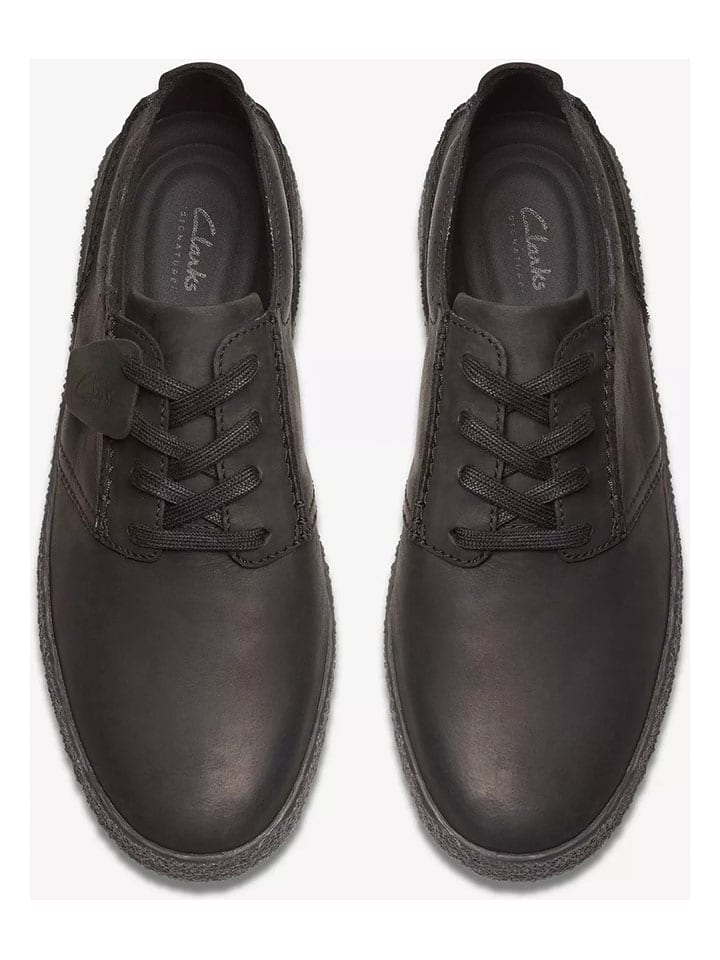 Кожаные кроссовки "Street Hill Lace" черного цвета Clarks — фото 4