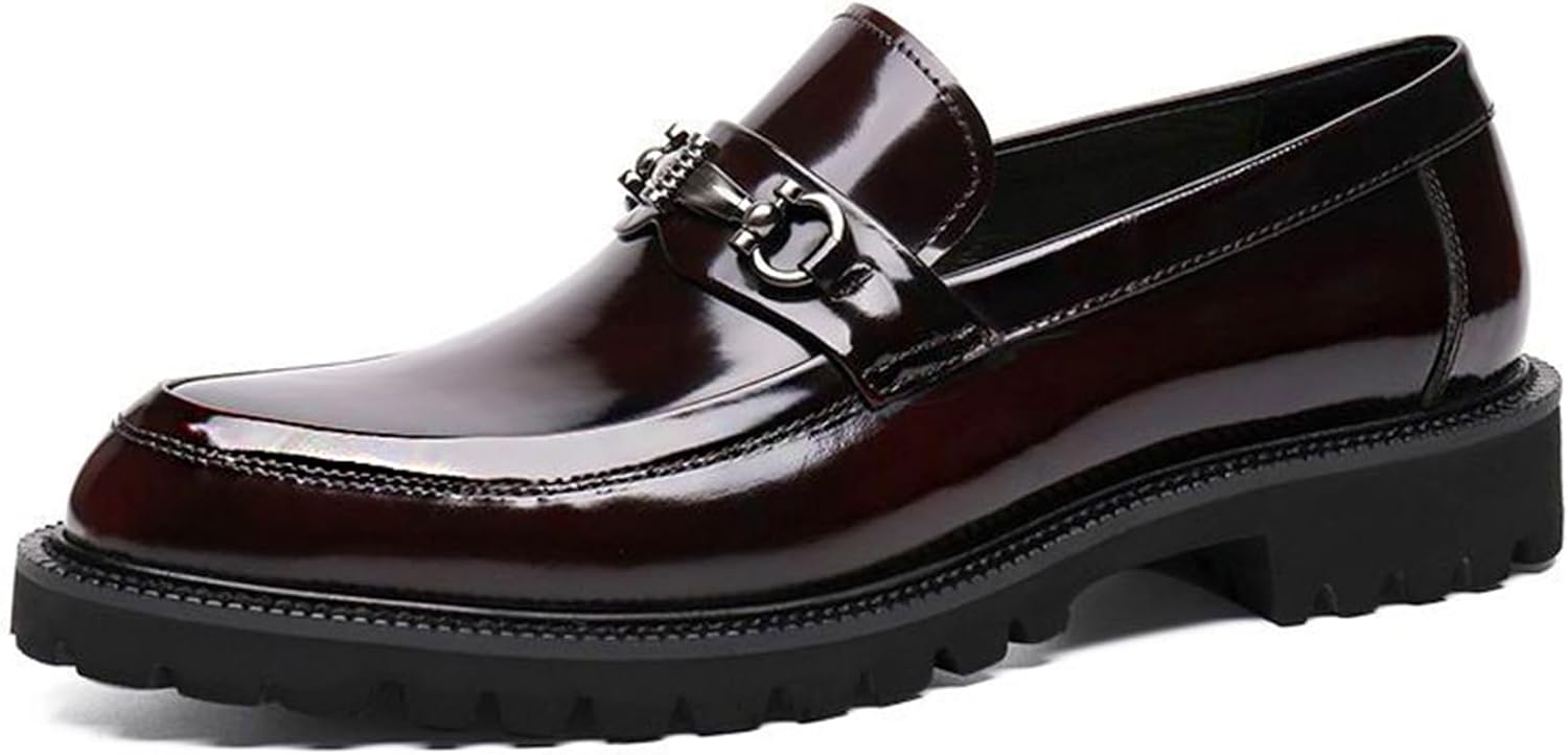 

Мужские туфли ADMLZQQ, мужские оксфорды, кожаные стильные безшнуровые туфли, деловые повседневные классические туфли, бордовый