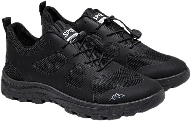 

Мужские спортивные туфли с круглым носком, кроссовки для фитнеса и активного отдыха, удобные низкие обувь на шнуровке с плоской подошвой, прочные прогулочные кроссовки для тренировок каждый день Qacksv, черный