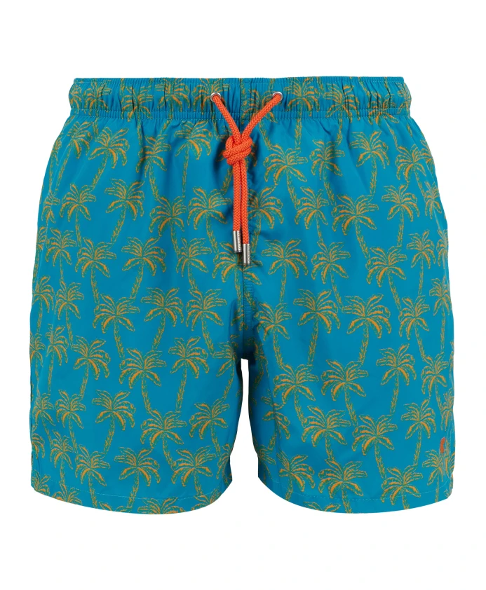 

Мужские плавки, светло-голубые с рисунком в виде пальм. Gallo, мультиколор