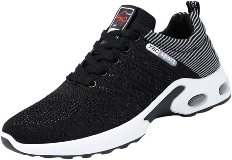 

Мужские дышащие спортивные кроссовки - для повседневного бега - противоскользящие Fusecottc, белый/черный