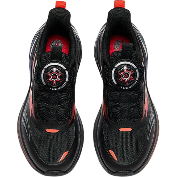 Antakids Детские кроссовки Gongsu Lightweight Cushioning Low-Top с низким верхом, черно-оранжевого цвета для подростков — фото 3