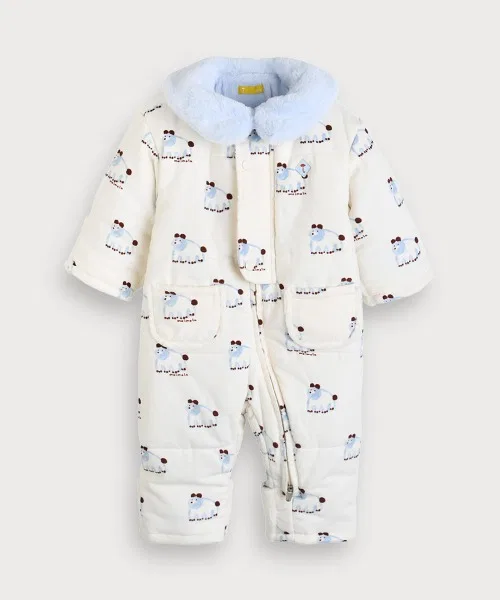 Детский комбинезон с капюшоном Big Bear padded coverall moimoln синий — фото 2