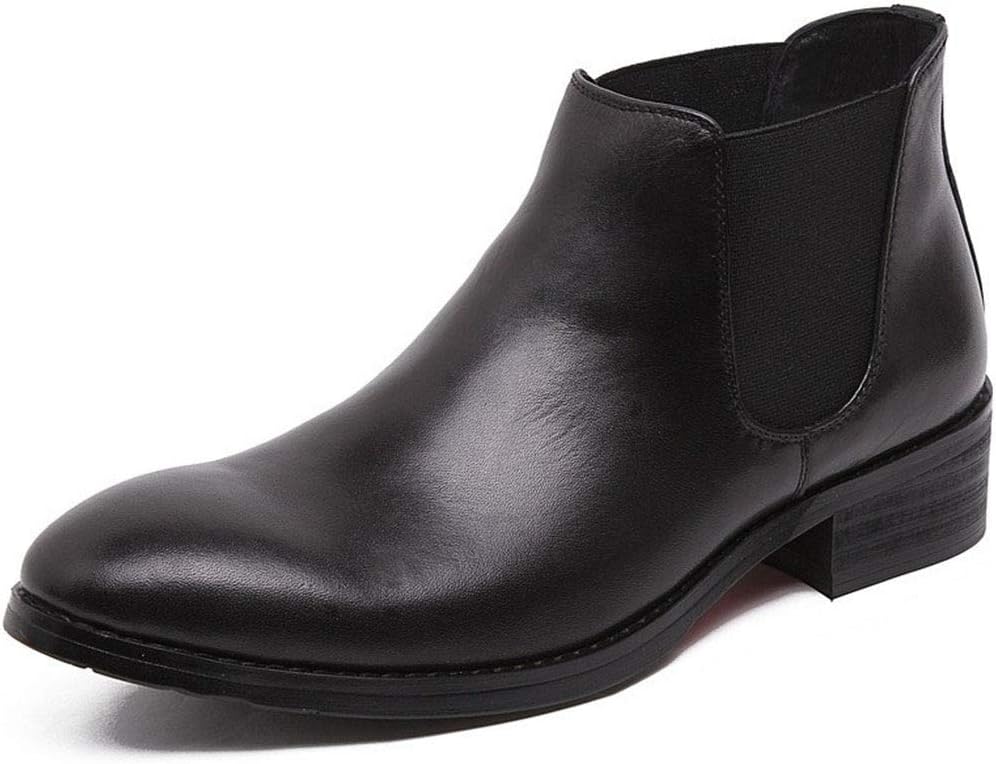 

Мужские ботинки Chelsea Rui Landed из премиальной натуральной кожи, ботинки до щиколотки, стиль на пуговицах, деловой стиль, легкий уход, средний каблук, округлый носок, однотонные цвета (Цвет: красно-коричневый, Размер: 6 M US)