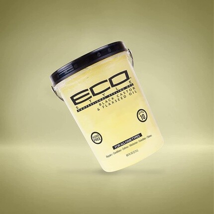 ECOCO Eco Style Гель с черным касторовым маслом льняного семени для ухода и блеска волос 5 фунтов/2,36 л — фото 3