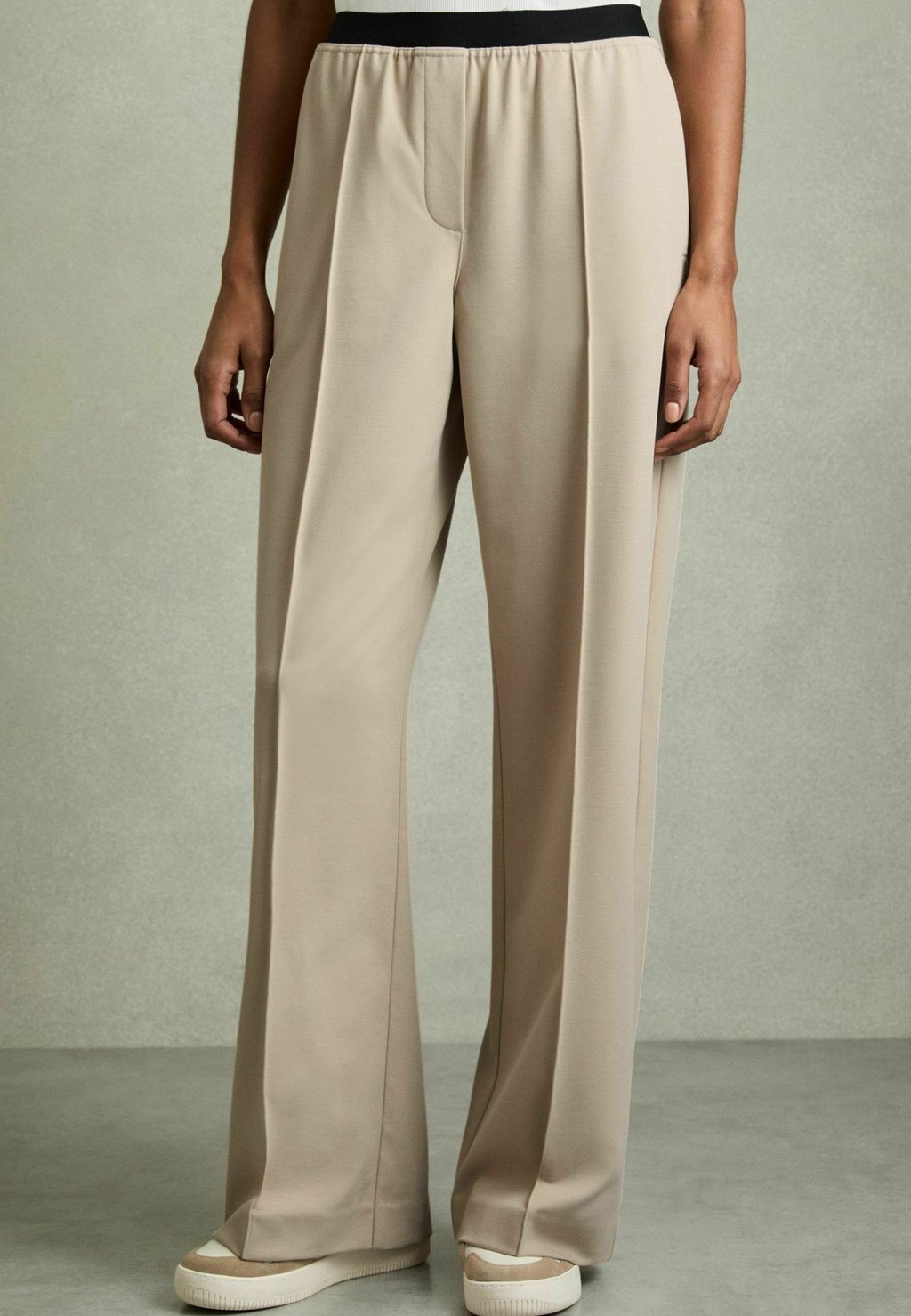 

Брюки LUCIA WIDE-LEG WAISTBAND Reiss, бежевый