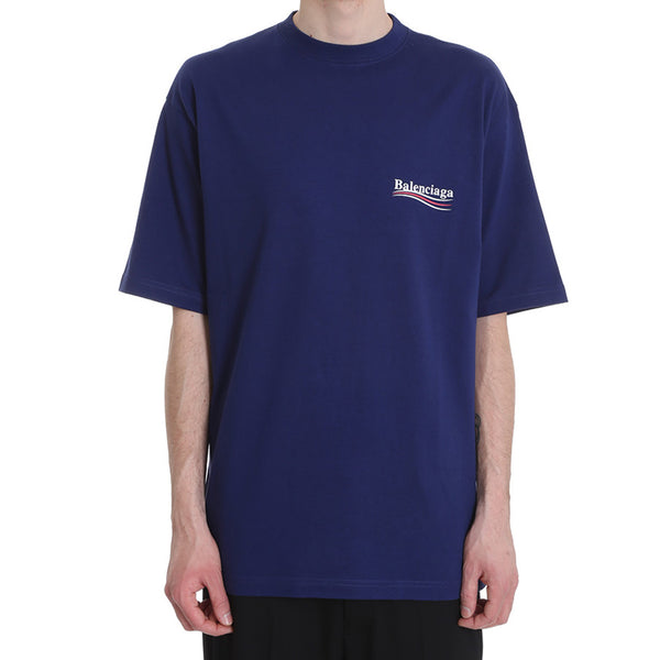 Футболка political campaign t-shirt large fit 'blue' Balenciaga, синий — фото 4