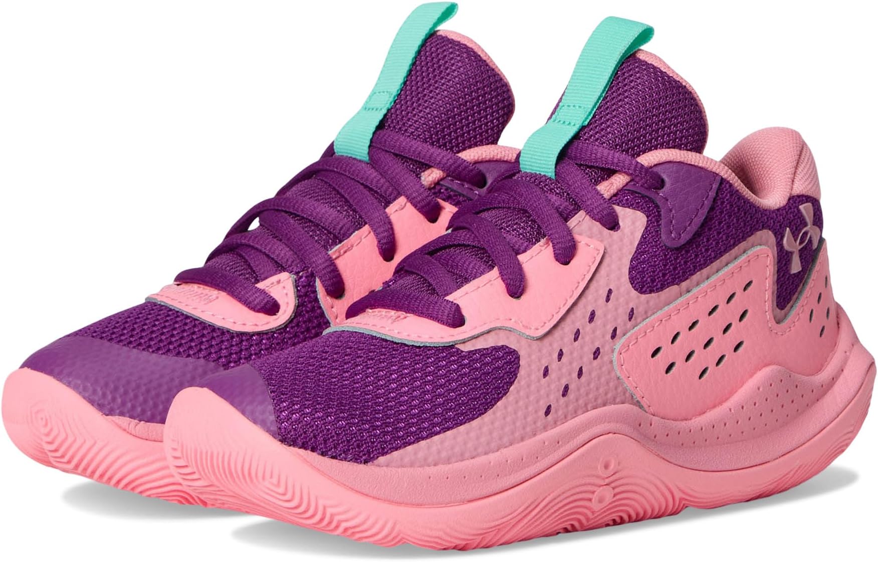 

Кроссовки Under Armour Kids JET '23 Basketball Shoe, цвет Andromeda Purple/Pink Vortex/Cosmo Pink