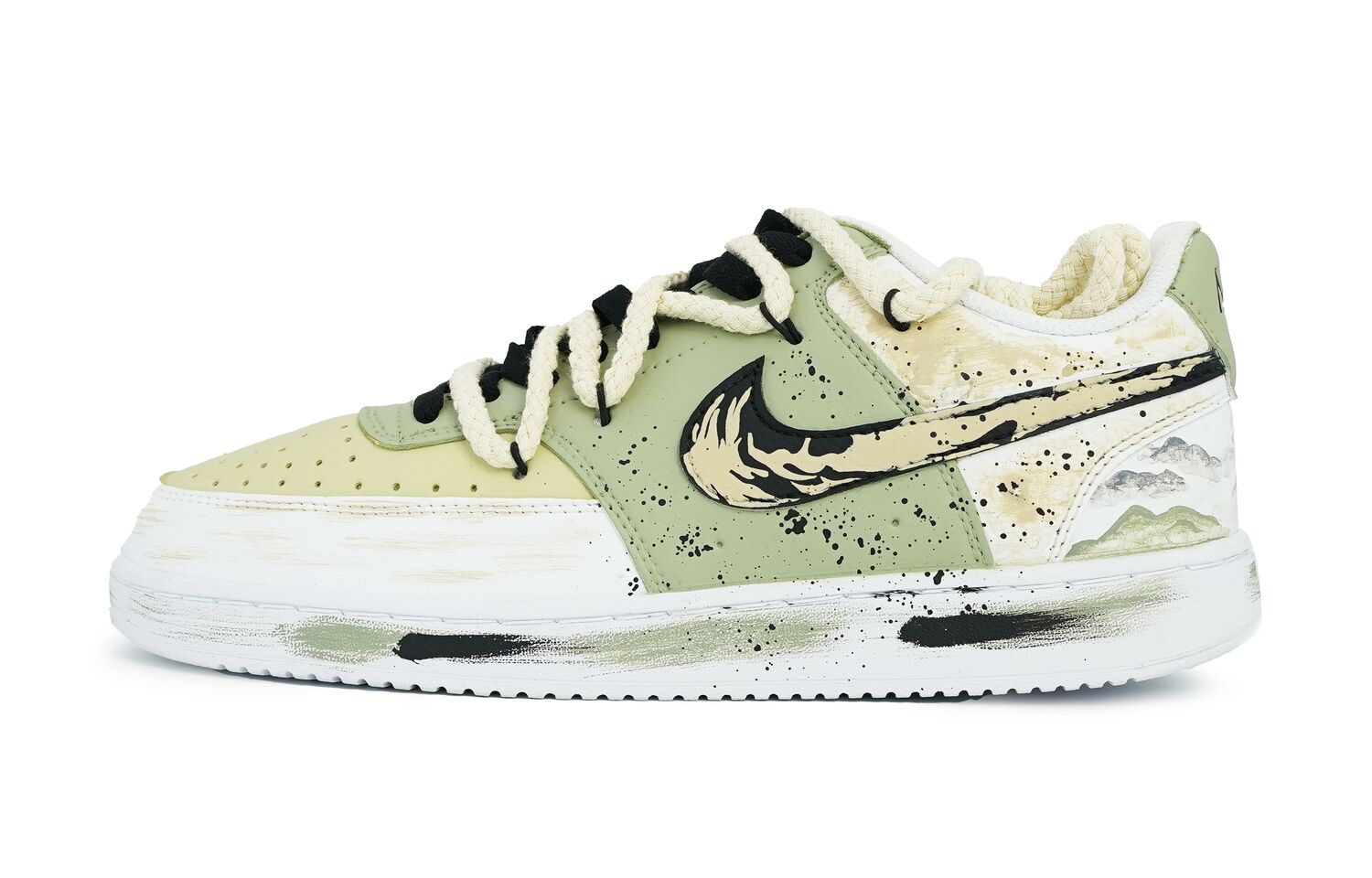 

Nike Кроссовки Court Vision 1 Low Low-Top для скейтбординга мужские зеленые - Matsuyama Welcome, цвет Matsuyama Welcome