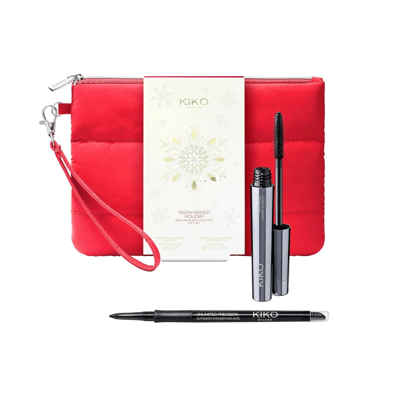 KIKO Milano | Набор для макияжа глаз Now-Kissed Holiday Skiglam Black Duo Eyes Gift Set | Набор для макияжа глаз: тушь для придания объема и удлинения ресниц, а также карандаш для подводки глаз, Multicolor