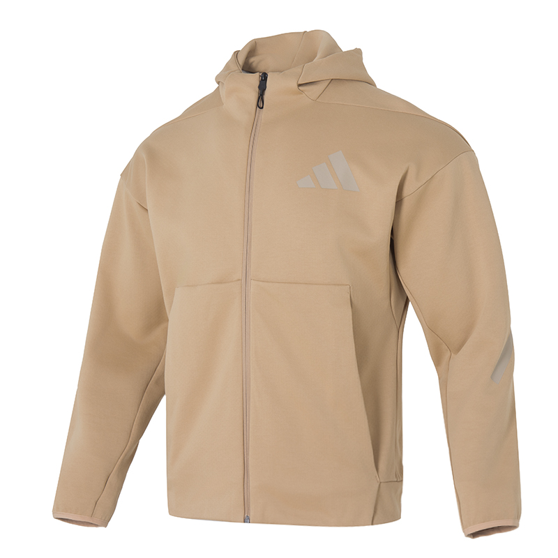 Z.N.E. Full Zip Hooded Track Jacket Adidas, коричневый (comes with 3 pairs of adidas socks) — фото 2