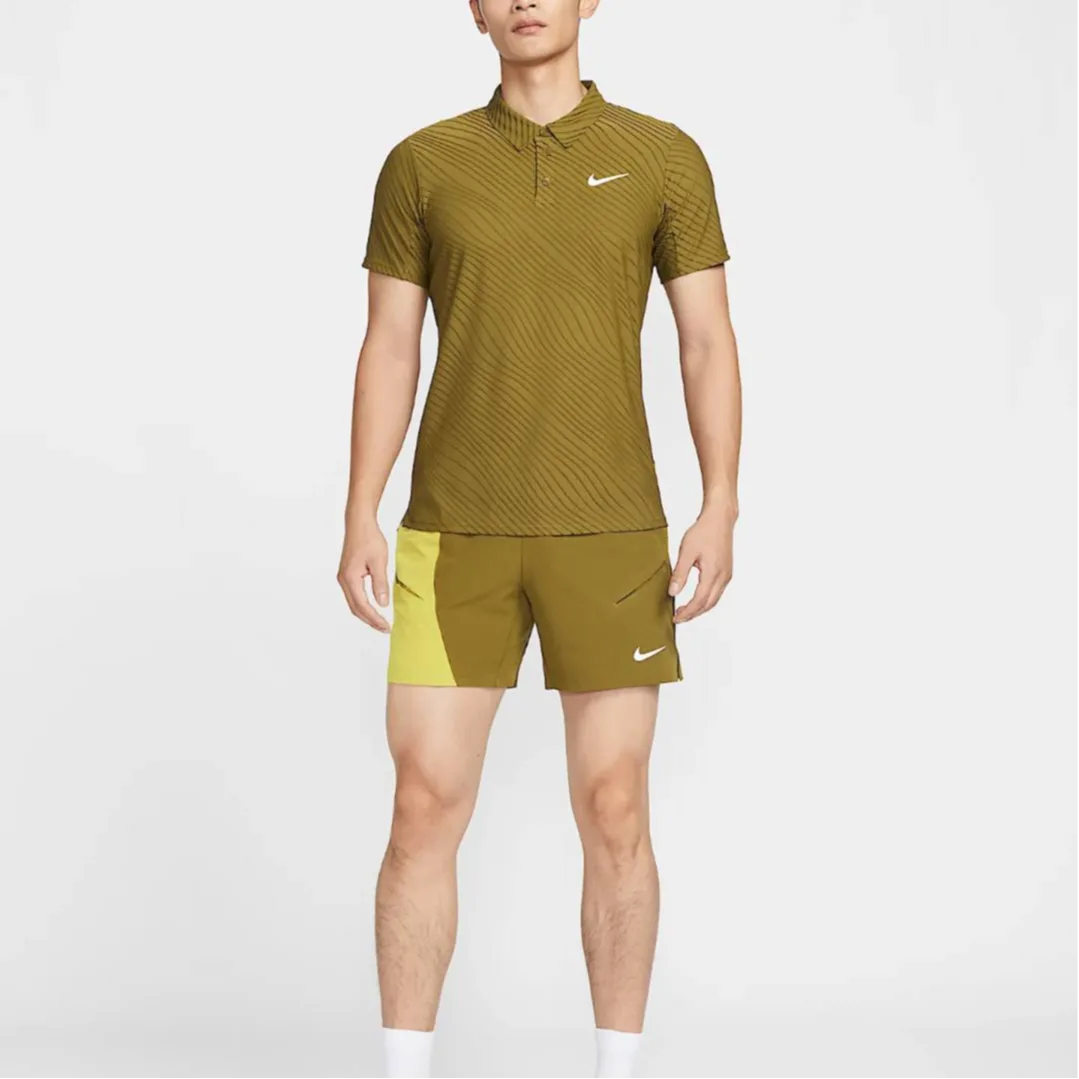 Футболка мужская SLAM Quick Dry Nike, Anti-Aircraft Gun Olive Green/Anti-Aircraft Gun Olive Green/White — фото 3