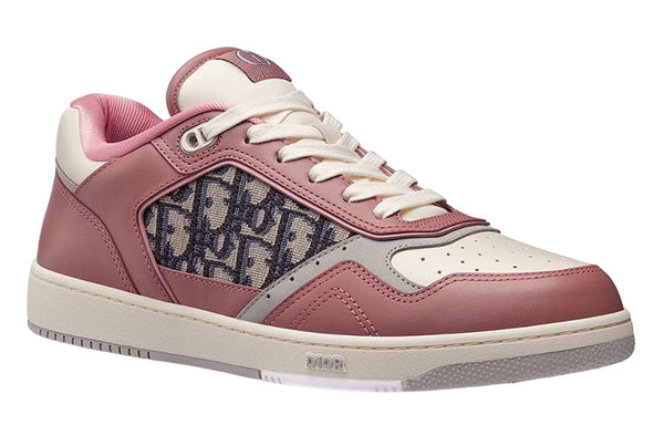 Кроссовки b27 low-top sneaker pink and cream smooth calfskin Dior, белый — фото 2