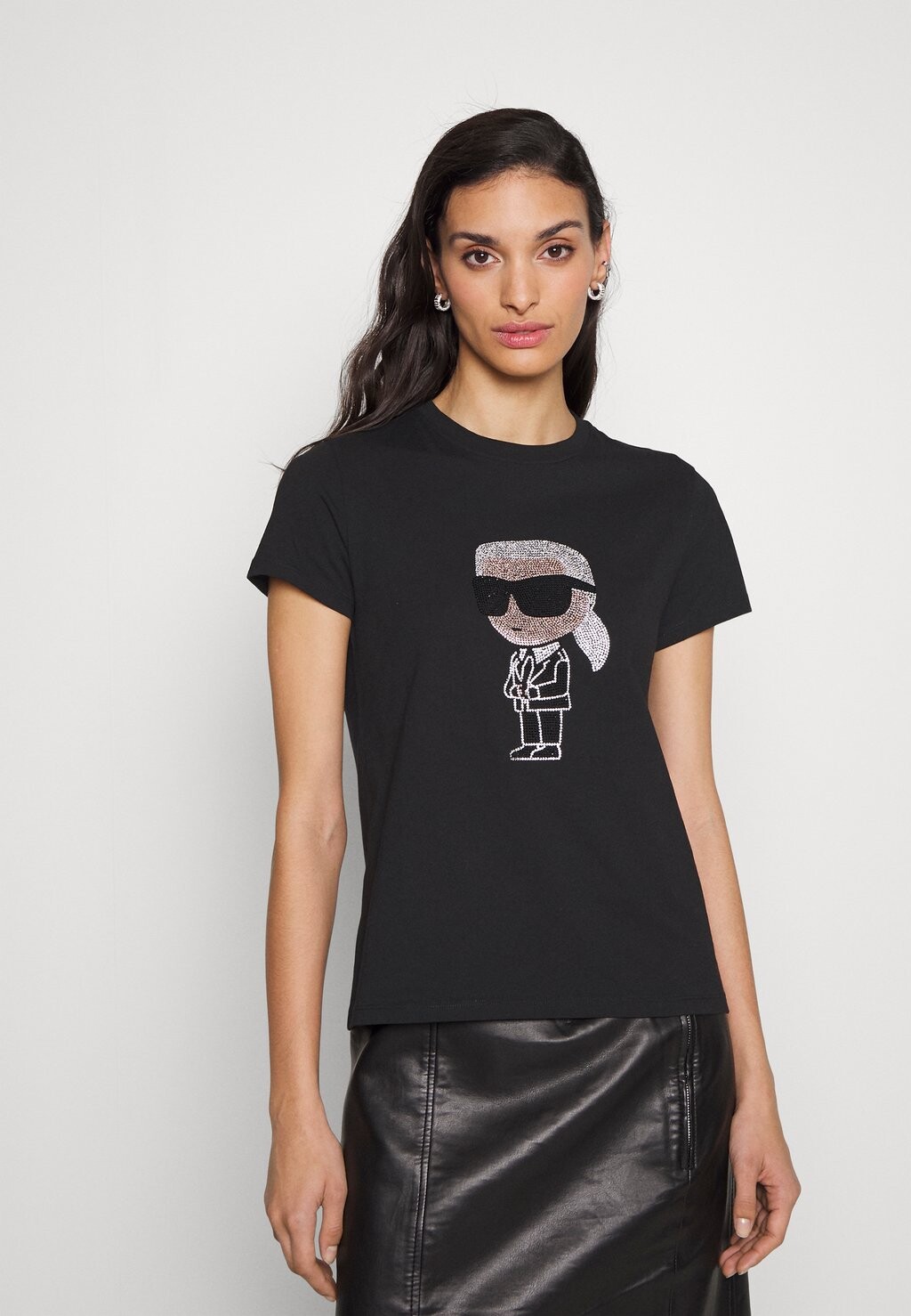 

Футболка с принтом ИКОНИК KARL LAGERFELD, черный