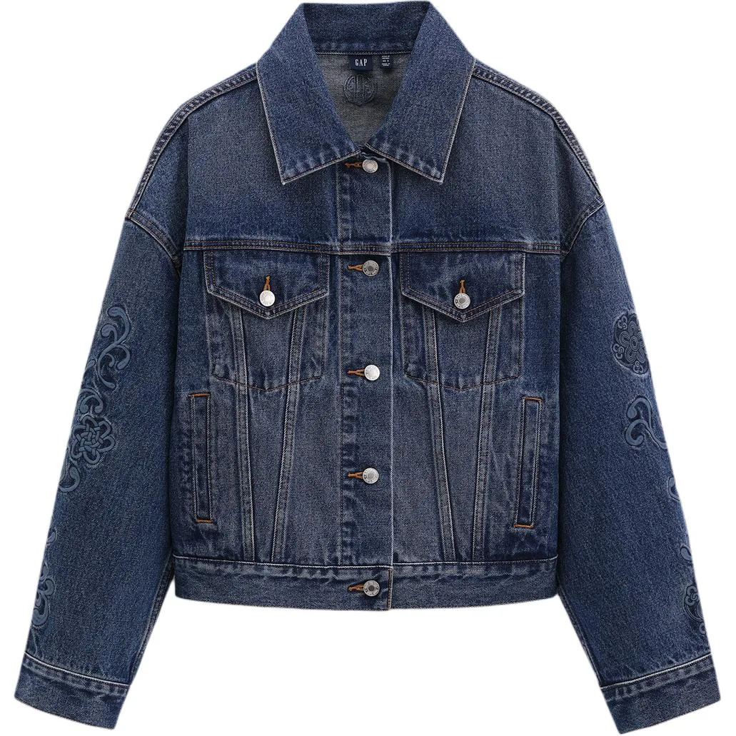 Джинсовая куртка ZHONGGUOJINGJU женская GAP, Dark Color Washed
