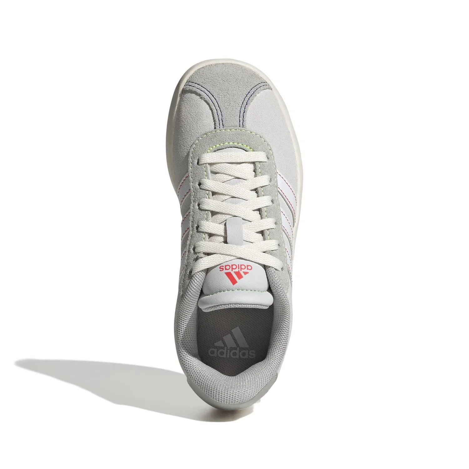Детские кроссовки для мальчиков с принтом Vl Court 3.0 Shoes Kids Adidas, Dash Grey Ftwr White Lime Burst — фото 2