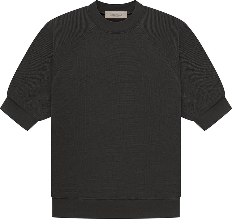 

Футболка Fear of God Essentials Short-Sleeve Waffle Sweatshirt 'Off Black', черный
