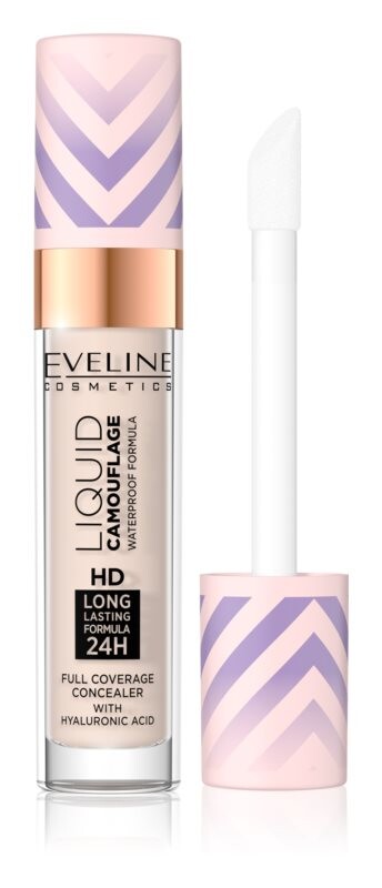 

Водостойкий консилер с гиалуроновой кислотой Eveline Cosmetics Liquid Camouflage, оттенок 01 Light Porcelain 7,5 мл