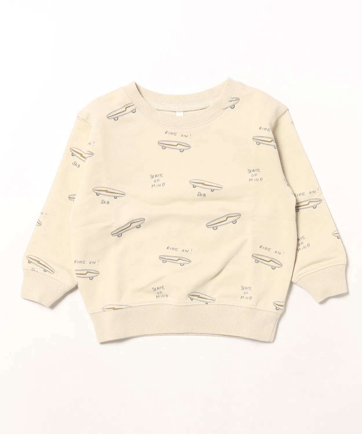 Детский свитшот с принтом Skate Rylee + Cru, Ivory