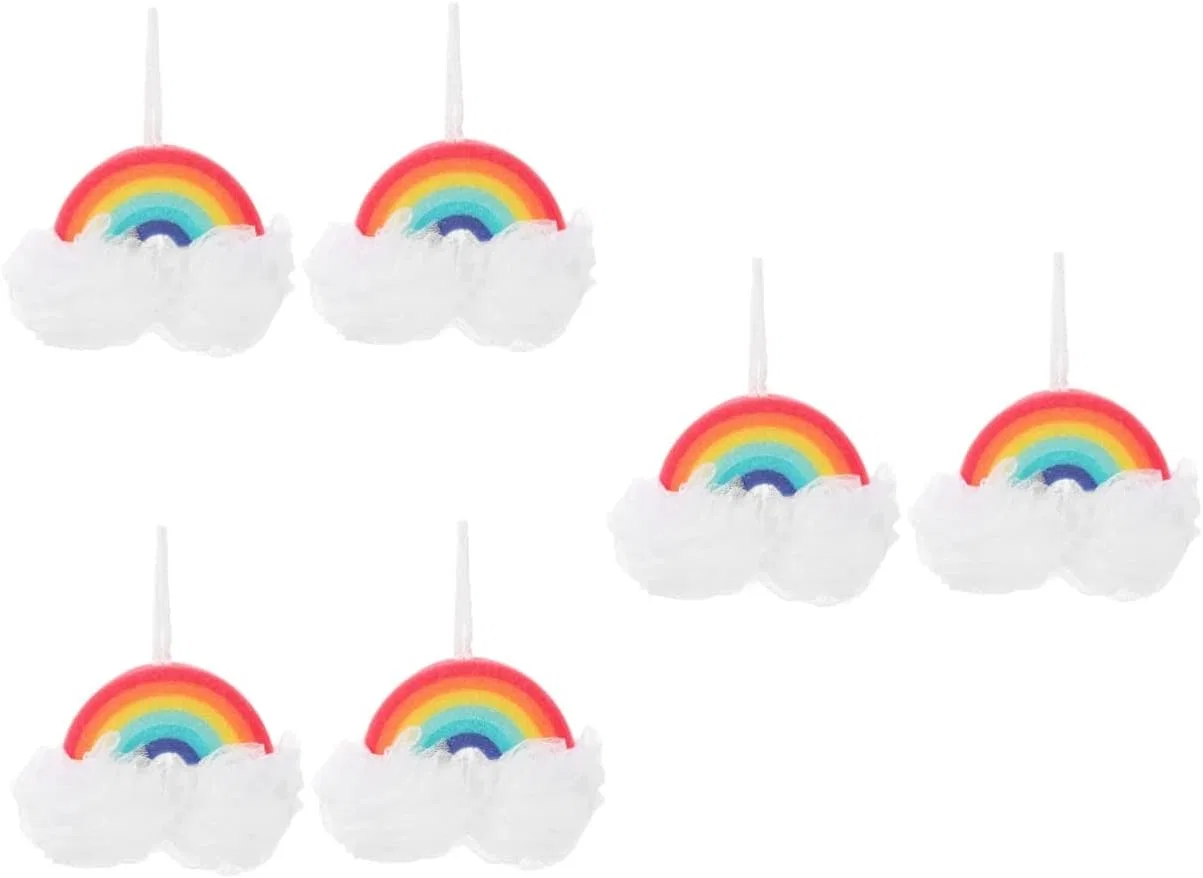 Губка для ванны Rainbow, KOMBIUDA, 6 штук, разноцветные