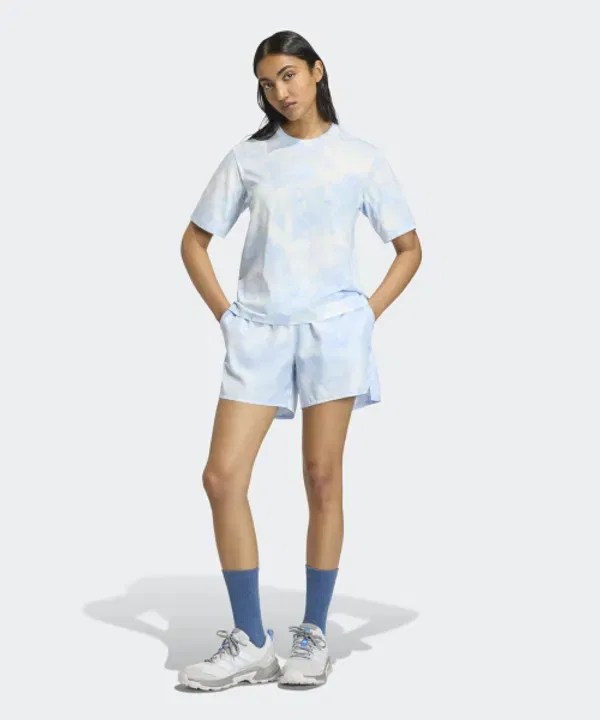 Футболка с коротким рукавом Adidas, бело-синяя — фото 4