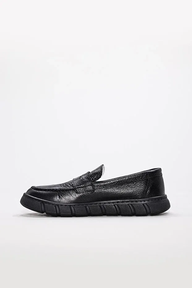 Детские кожаные повседневные туфли для девочек без шнуровки Fast Step, Black — фото 2