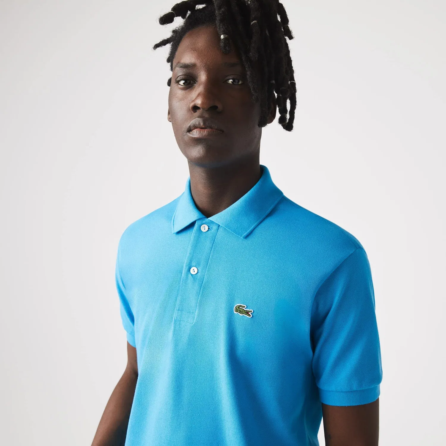Мужская футболка-поло с коротким рукавом L1264 Lacoste, Balneaire Blue — фото 3