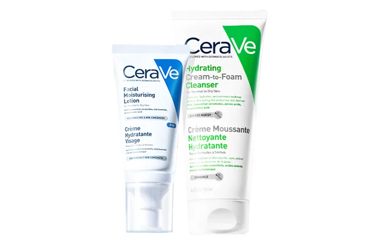 Набор для ухода за кожей CeraVe, 2 предмета, PM Lotion 60мл + Green Ammonia Bubbles Cleanser 100мл, CeraVe — фото 2