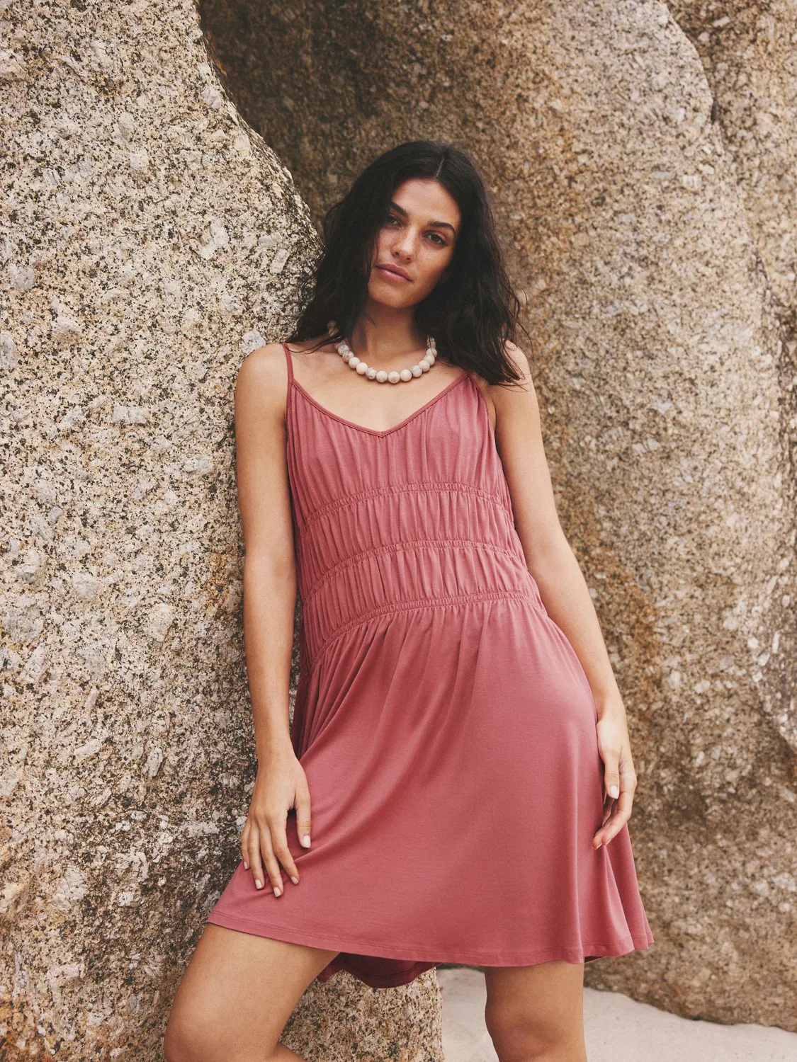 Платье мини с шитьем Rose Pink Next, розовый