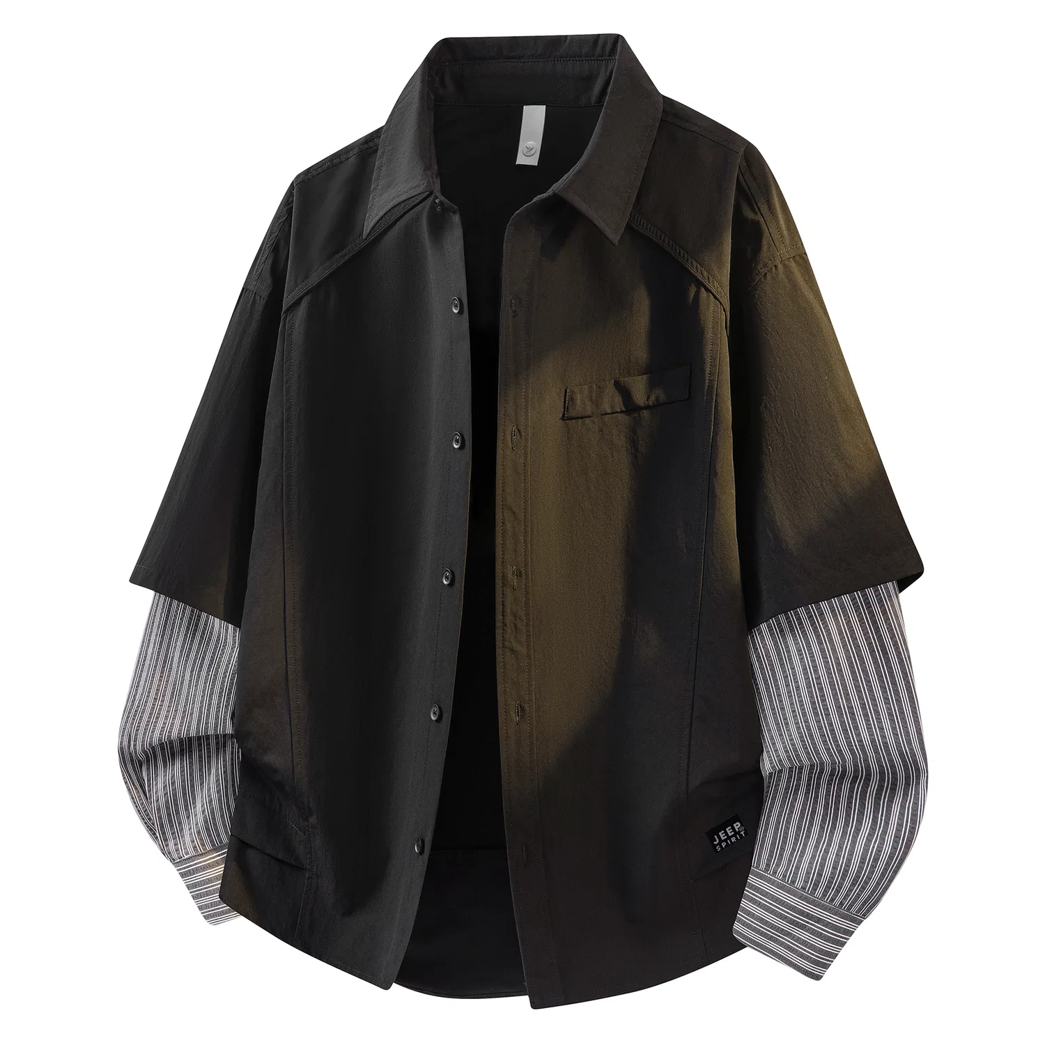 Детская рубашка с воротником и длинным рукавом JEEP SPIRIT, Polar Black