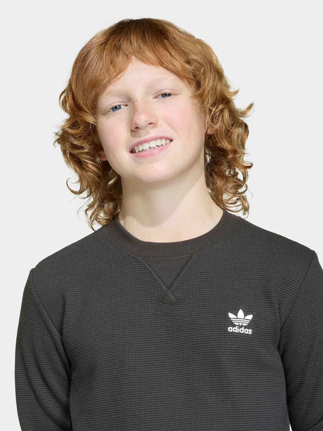 Футболка с длинным рукавом Waffle, adidas Originals, черный — фото 4